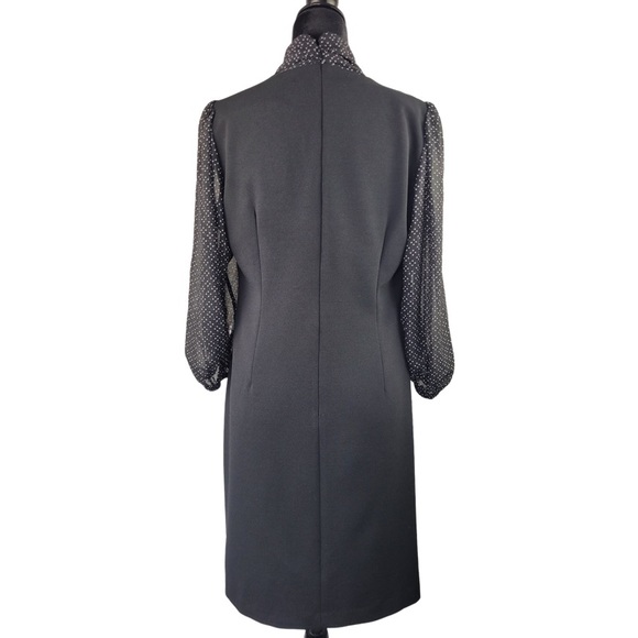 Calvin Klein black blouson style sleeve midi dress size 12 - Picture 2 of 13